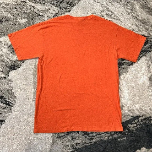 Vintage 90s Nike Made in USA White Tag Orange Spellout T-Shirt XL - Picture 5 of 6